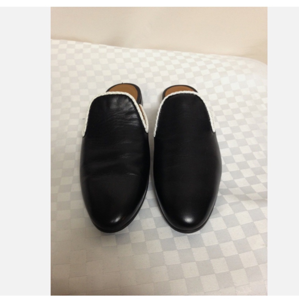 Aquatalia Emerson Nappa Leather Mule Black 34L1065 size 6.5 NIB $395